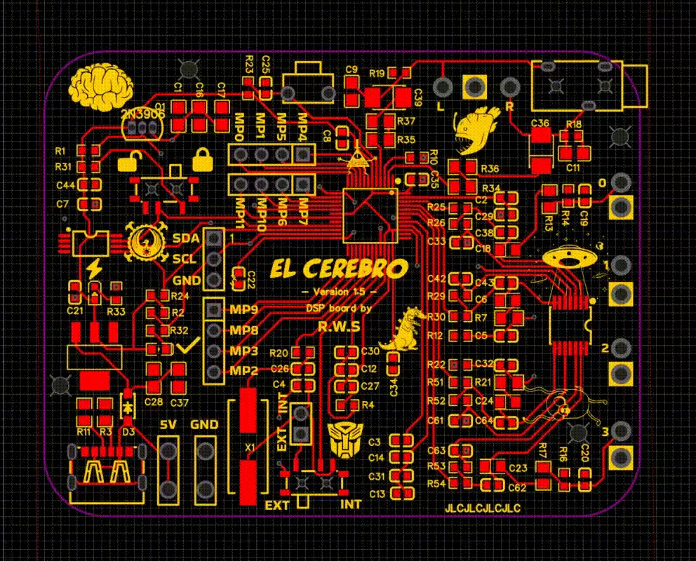 Animated circuit schematic